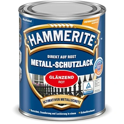 Afbeelding van HAMMERITE Metalen beschermende lak glanzend rood 250 ml