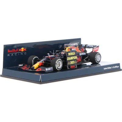 Afbeelding van Red Bull Racing Honda RB16B #33 Winner Abu Dhabi GP 2021 +Pitboard WC 1:43 Minichamps