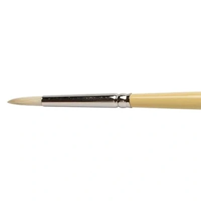 Afbeelding van Winsor &amp; Newton 5869002 Artists varkenshaarpenseel gemaakt van hoogwaardig Chunking varkenshaar voor olieverf en acrylverf Rond penseel lange Steel nr. 2,