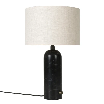 Afbeelding van Gubi Gravity Tafellamp Small Zwart Marmer/canvas