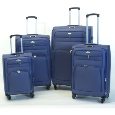 Afbeelding van Kofferset Banerle 4 Delig Softcase Wielen Reisbagage Blauw