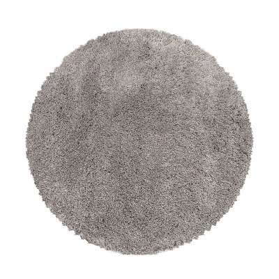 Afbeelding van Rond hoogpolig vloerkleed Fuzzy Beige Ø 80cm Adana Carpets