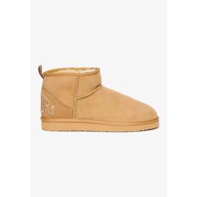 Afbeelding van Superdry Vrouwen Suède Sherpa Minilaarzen Bruin Grootte: 5 6