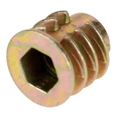 Afbeelding van 50 stks M4 x 8mm Hex Moer Drive Hoofd Draad Zinklegering Meubels Voor Hout Insert schroefdraad Interface Bouten