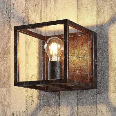 Afbeelding van Lindby plafondlamp 1licht metaal H: 18 cm E27 antiek roest