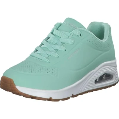 Afbeelding van Skechers Dames Uno Stand on Air Sneaker, Mint Durabuck Mesh, 35.5 EU