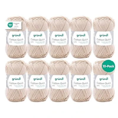 Afbeelding van Gründl Cotton Quick Uni Zand 5 bollen kleur: 102
