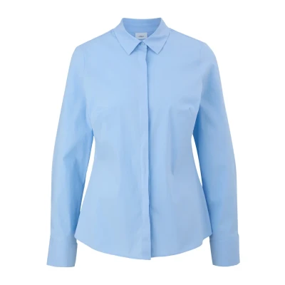 Afbeelding van s.Oliver Black Label Overhemdblouse, Dames, Maat: 38, Hellblau