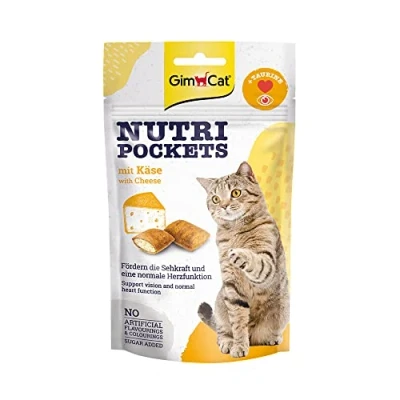 Afbeelding van Gimcat Nutri Pockets Kattensnack Kaas Taurine 60 g