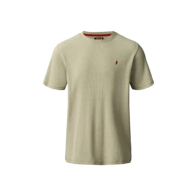 Afbeelding van MCS Colin Waffle Tshirt basic, Heren, Maat: Small, Laurel oak