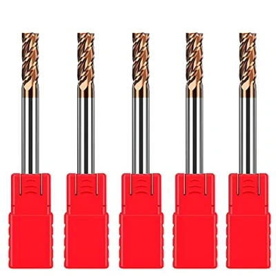 Afbeelding van ASNOMY 5 stuks 3 mm VHM frees schachtfrees hardmetaal, AlTiN gecoat 55 HRC 4 snijkanten, boren, frezen, eenvoudig, onderdompelen, CNC, wolfraamcarbide