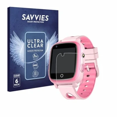 Afbeelding van Savvies Screenprotector voor Sanorum Kids Smartwatch 1.3&quot; Folie Beschermfolie transparant (6 Stuks)