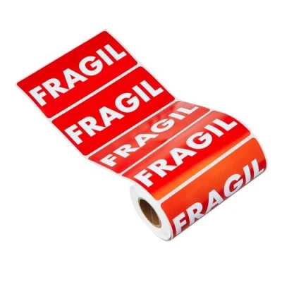 Afbeelding van Dohe 200 stuks verpakkingsstickers op rol afmetingen: 10 x 5 cm kantoorbenodigdheden