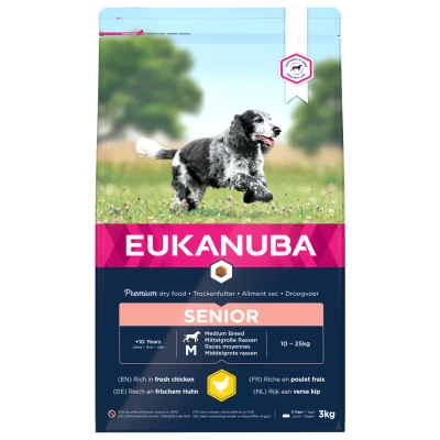 Afbeelding van 3x Eukanuba Dog Caring Senior Medium 3 kg