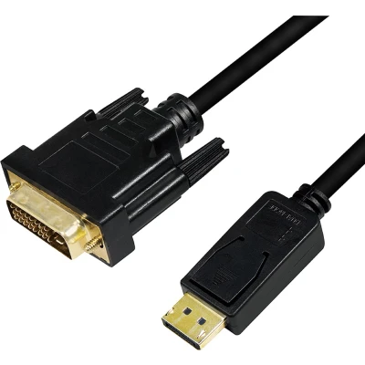 Afbeelding van LogiLink CV0133 kabeladapter/verloopstukje DisplayPort DVI Zwart