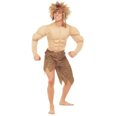 Afbeelding van Widmann Tarzan &amp; Jane Kostuum Jungle Man Bruin, Beige XL Carnavalskleding Verkleedkleding