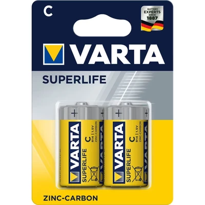 Afbeelding van Varta Batterijen Superlife Koolzink R14/C/Baby 1.5 Volt 2 Stuks