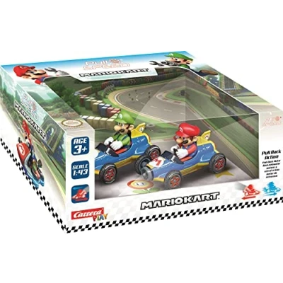 Afbeelding van Carrera Auto Pull &amp; Speed Mario Kart Mach 8 Twinpack