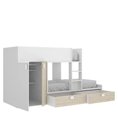 Afbeelding van Vente unique Bed kind hout natuurlijk licht 90 x 190 cm