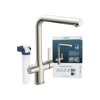 Afbeelding van SCHÜTTE AQUASTAR PRO Keukenkraan Drinkwaterkraan met Filtersysteem RVS look