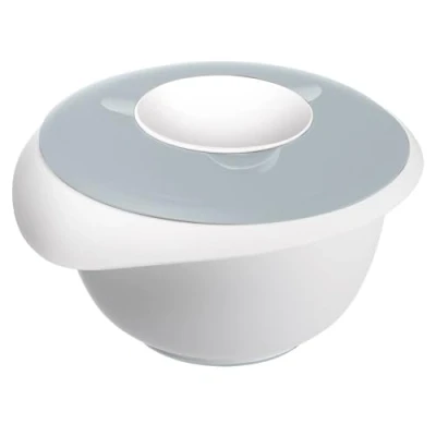 Afbeelding van Westmark Mengkom met tweedelige deksel, 2,5 l, schenktuit, kunststof, wit/blauw, 3153227B