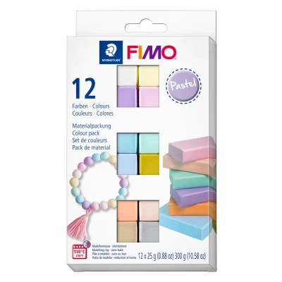 Afbeelding van 12 Pastel Colours Pack Set Fimo Soft