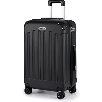 Afbeelding van TAN.TOMI Reiskoffer met 4 Wielen Handbagage 65L Ruimbagage Cijferslot Trolley Koffer Zwart