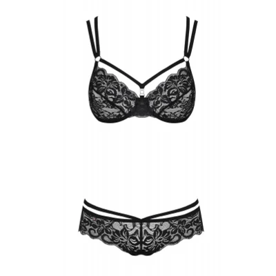 Afbeelding van Obsessive 860 set 1 2 pcs black L/XL