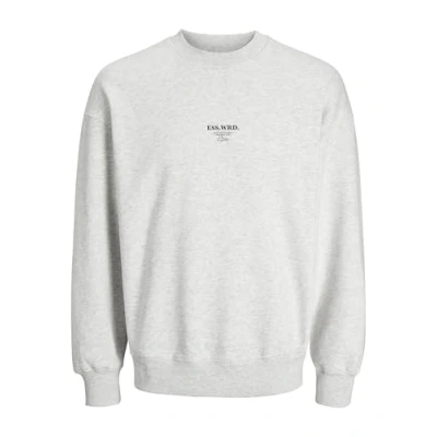 Afbeelding van JACK &amp; JONES JJEURBAN Edge Studio Sweat Crew NOOS, wit melange., S