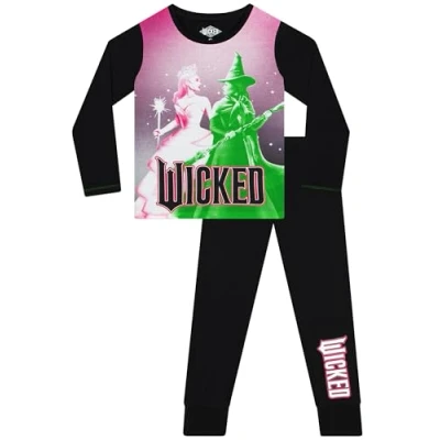 Afbeelding van WICKED Damespyjama&#039;s Glinda En Elphaba Pyjama Sets Voor Meisjes PJs Schwarz 134