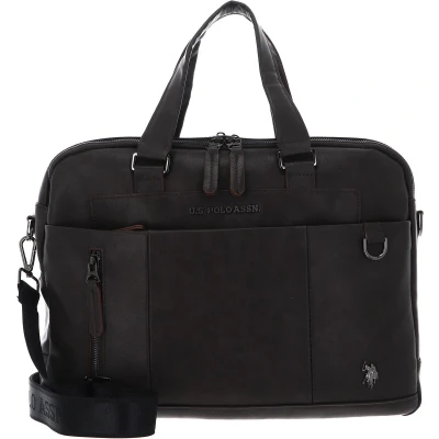 Afbeelding van U.S. POLO ASSN. Business tas Laptoptas met laptopvak Cambridge Bag Dark Taupe Donkerbruin