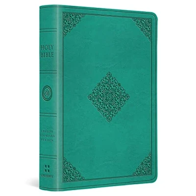 Afbeelding van ESV Value Large Print Compact Bible: English Standard Verson Value, Teal, Trutone, Ornament Design