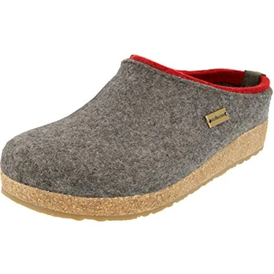Afbeelding van Haflinger Pantoffels dames heren unisex Grizzly Kris 711056, grootte:40, kleur:Grijs
