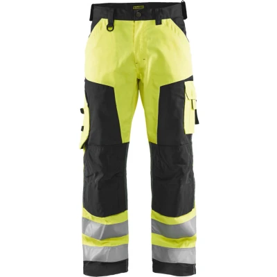 Afbeelding van Blaklader Werkbroek High Vis zonder spijkerzakken 1566 1811 Geel/Zwart C64