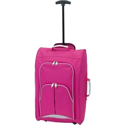 Afbeelding van Koffer op wieltjes roze 55 cm Reiskoffers
