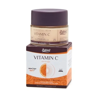 Afbeelding van Ardaraz anti rimpelcrème voor vrouwen Hydraterende, verhelderende en vlekken Gezichtscrème + Masker met pure gestabiliseerde vitamine C. Vochtinbrengende crème 50 ml.