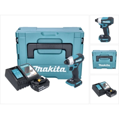 Afbeelding van Makita DTD 157 RT1J accu slagmoersleutel 18 V 140 Nm 1/4&quot; borstelloos + 1x oplaadbare 5.0 Ah lader Makpac