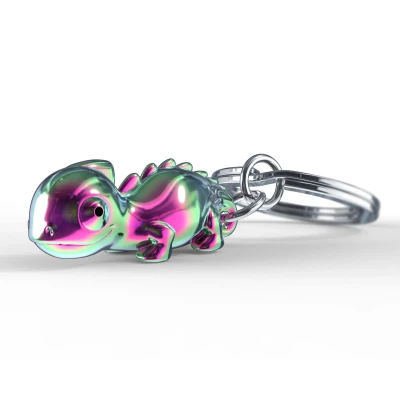 Afbeelding van Metalmorphose sleutelhanger Chameleon PVD coating Metallic titanium / Metaal