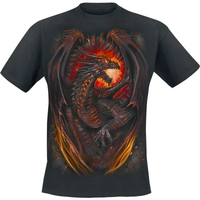 Afbeelding van Spiral Heren Tshirt XXXXL DRAGON FURNACE Zwart