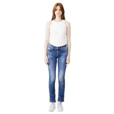 Afbeelding van LTB Jeans Dames Aspen Y Slim Fit met gemiddelde taille en ritssluiting in blauw van katoenmix Maat W26L32, Marcela Wash 55185, 26W x 32L