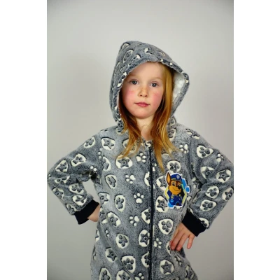 Afbeelding van Paw Patrol onesie maat 98 / 104 Chase huispak pyjama grijs