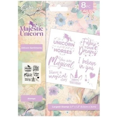 Afbeelding van CC Majestic Unicorn Clearstamp Sentiments