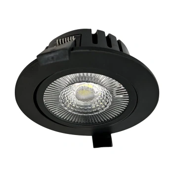 Afbeelding van LED Inbouwspot 10W, Zwart, Rond, 30D, Warm Wit, Waterdicht IP65
