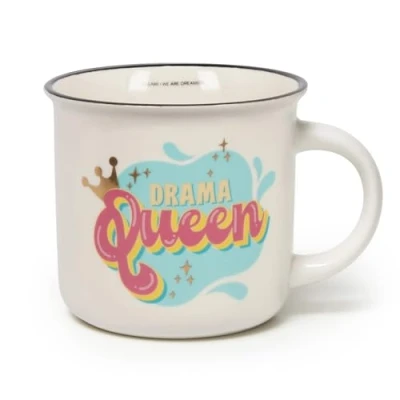 Afbeelding van Legami Cuppuccino mok van porselein New Bone China, ontbijtmok, koffiekopje thee, vaatwasmachinebestendig, diameter 10 cm, inhoud 350 ml, thema Drama Queen
