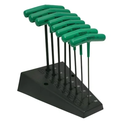 Afbeelding van Bondhus 33034 Set van 8 sterren T handgrepen, graduele lengtes, maten T9 T40