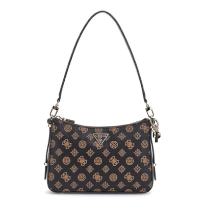 Afbeelding van GUESS Schoudertas Daryna II Top Zip Shoulder Bag Mocha Logo Donkerbruin