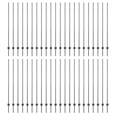Afbeelding van vidaXL Omheining Palen 88 stuks U Channel Grijs 200 cm Staal