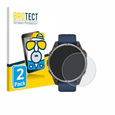 Afbeelding van BROTECT Screenprotector voor Garmin quatix 8 (47 mm) Folie Beschermfolie matte (2 Stuks)