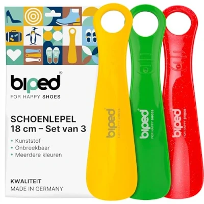 Afbeelding van biped set van 3 schoenlepels kunststof 18 cm schoenlepel Duitse productie z1570(colorful)