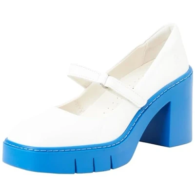 Afbeelding van ART 1977 Berna, platform voor dames, Nappa, wit, blauw, 39 EU